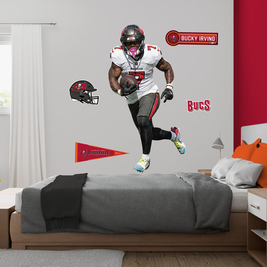 Bucky Irving - Realbig Collection - Official NFL - Tampa Bay Buccaneers - Reusable Vinyl Wall Decals