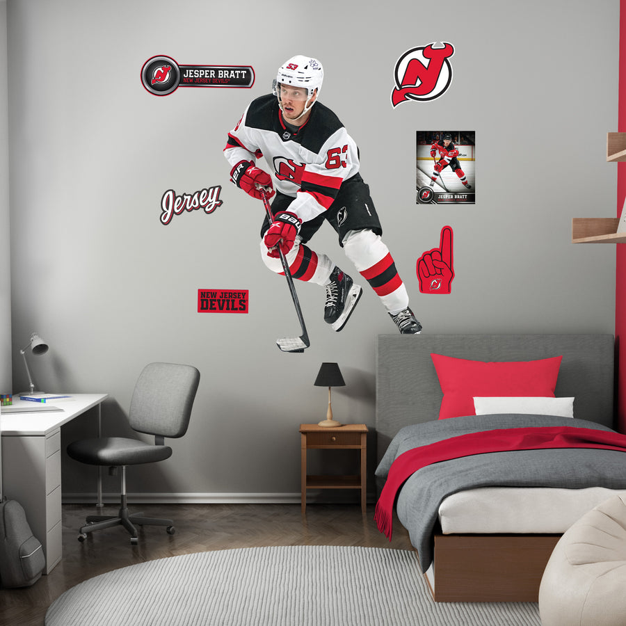 Jesper Bratt - RealBig Collection - Official NHL - New Jersey Devils - Reusable Vinyl Wall Decals
