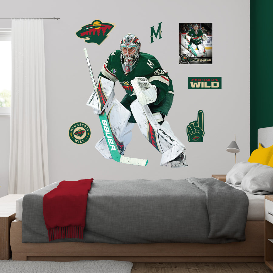 Filip Gustavsson - RealBig Collection - Official NHL - Minnesota Wild - Reusable Vinyl Wall Decals