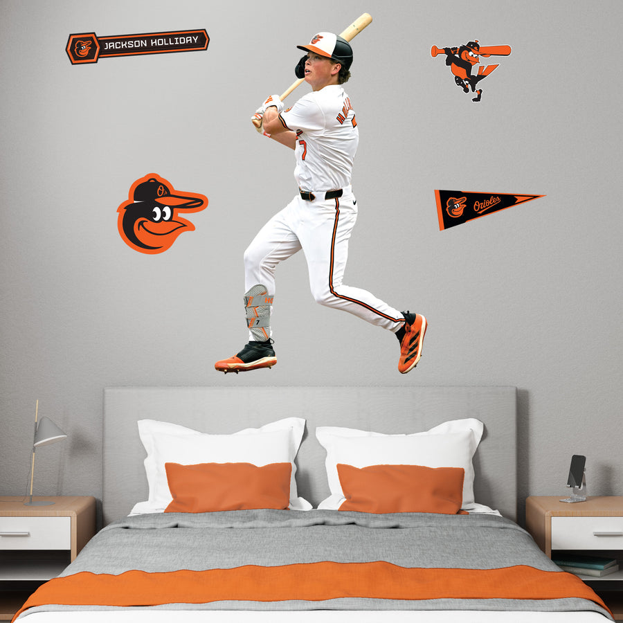 Jackson Holliday - RealBig Collection - Official MLB - Baltimore Orioles - Reusable Vinyl Wall Decals