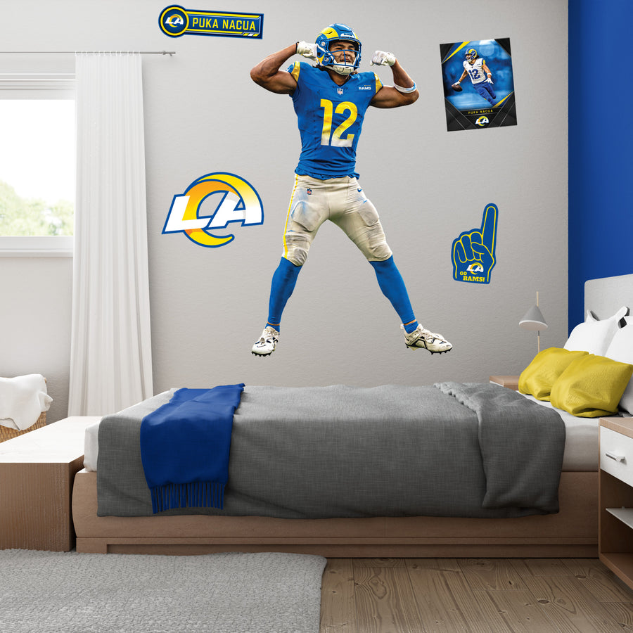 Puka Nacua - RealBig Flex Collection - Official NFL - Los Angeles Rams - Reusable Vinyl Wall Decals