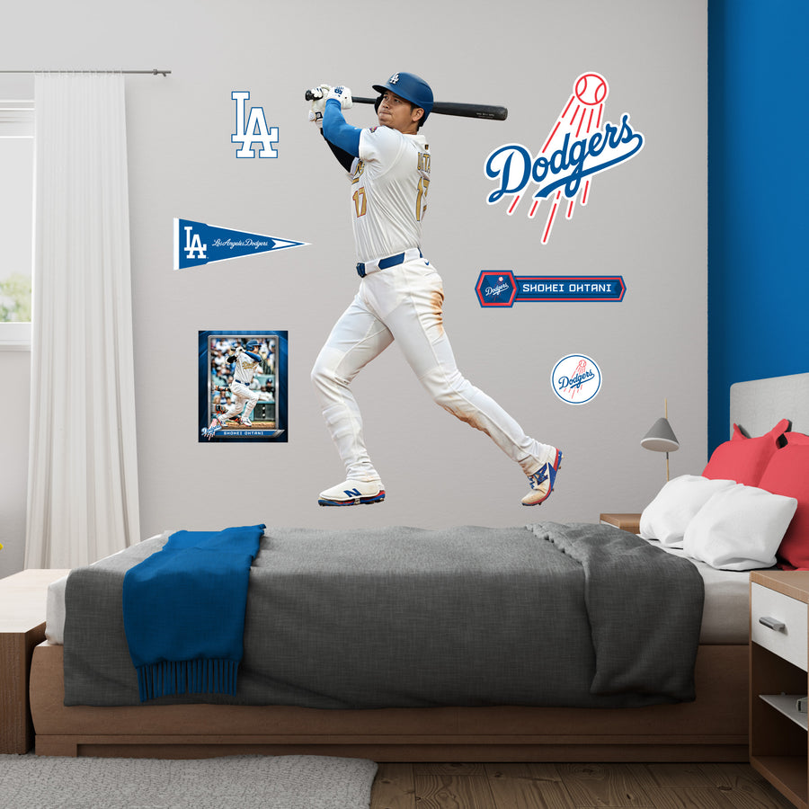 Shohei Ohtani - RealBig Gold Collection - Official MLB - Los Angeles Dodgers - Reusable Vinyl Wall Decals