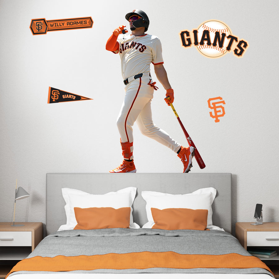 Willy Adames - RealBig Collection - Official MLB - San Francisco Giants - Reusable Vinyl Wall Decals