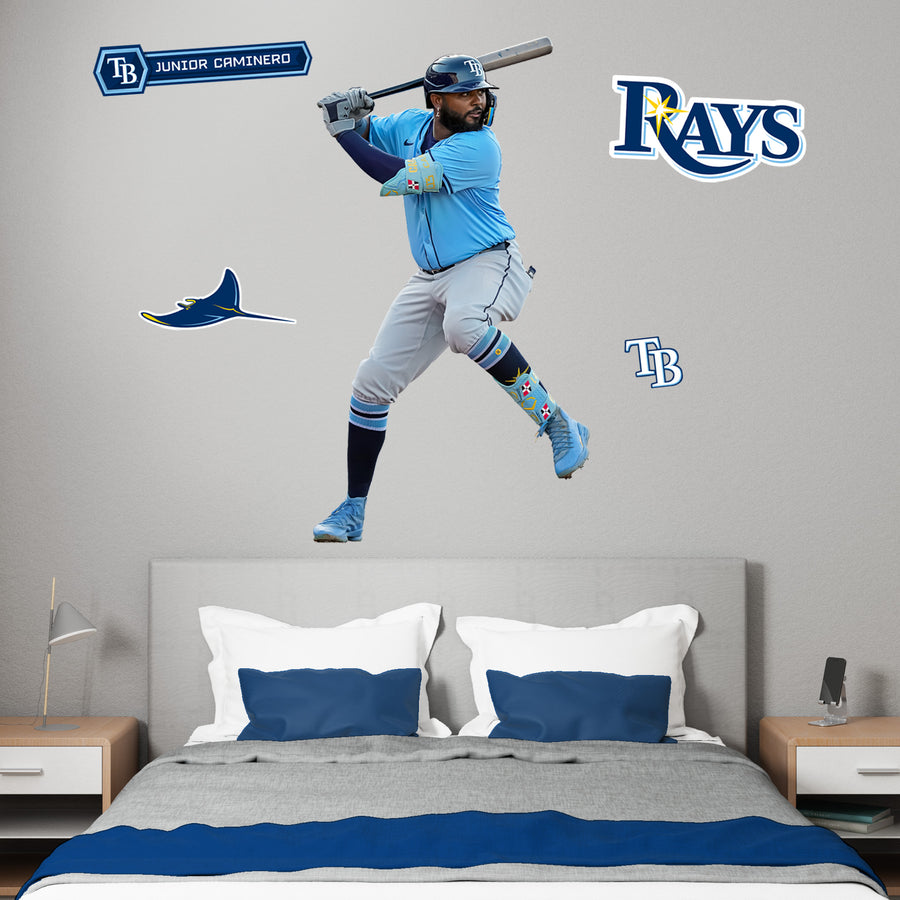 Junior Caminero - RealBig Collection - Official MLB - Tampa Bay Rays - Reusable Vinyl Wall Decals