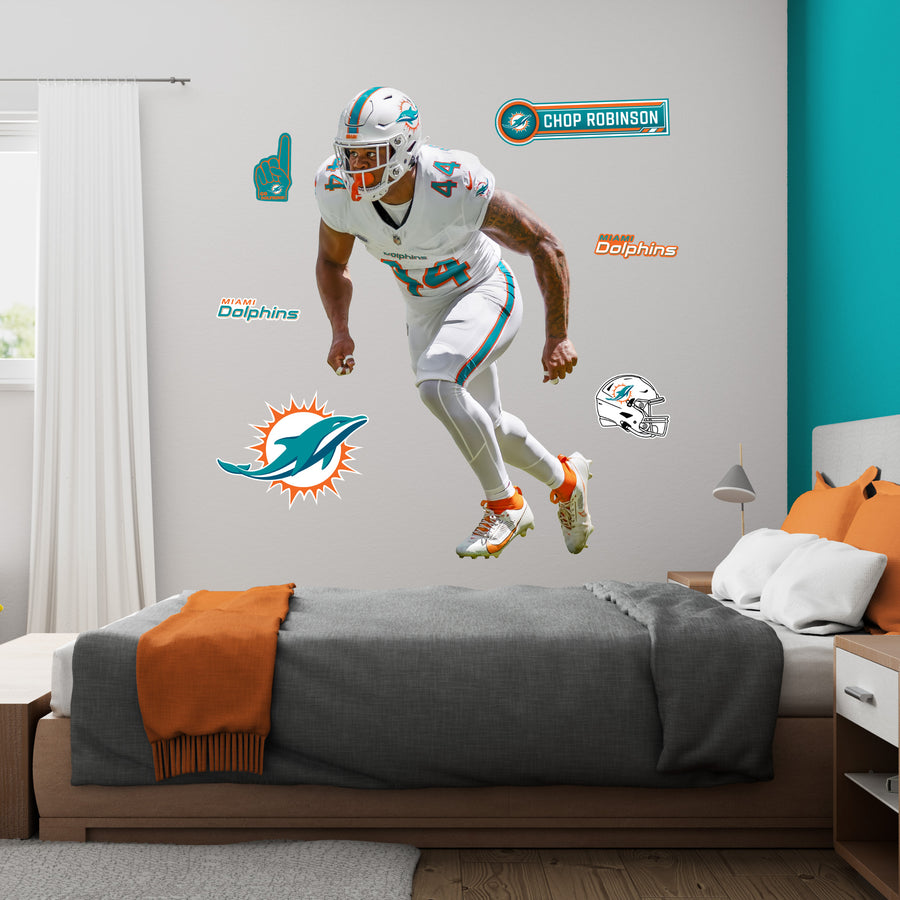Chop Robinson - RealBig Collection - Official NFL - Miami Dolphins - Reusable Vinyl Wall Decals