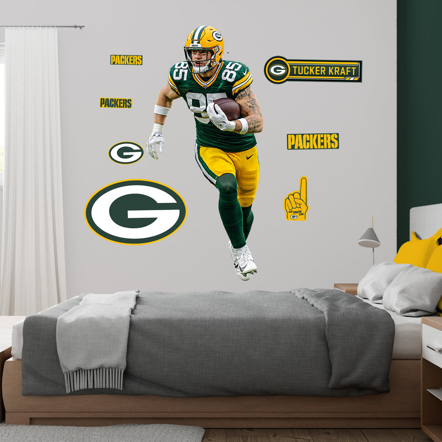 Tucker Kraft - RealBig Collection - Official NFL - Green Bay Packers - Reusable Vinyl Wall Decals