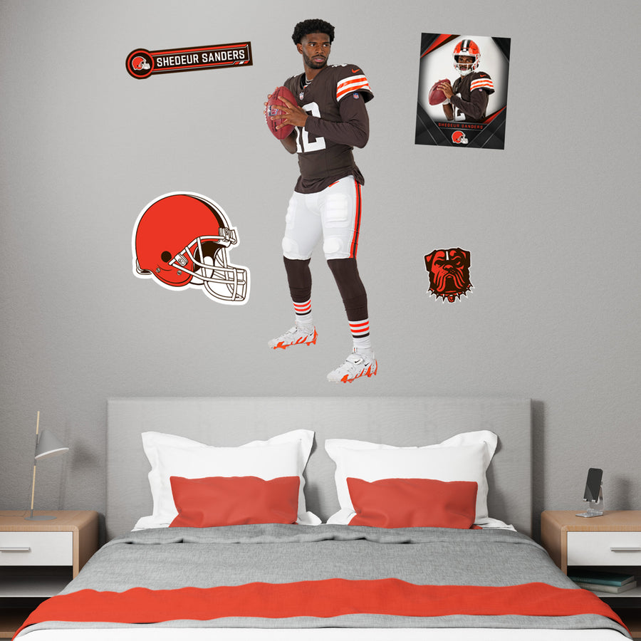 Shedeur Sanders - RealBig Rookie Premiere Collection - Official NFL - Cleveland Browns - Reusable Vinyl Wall Decals