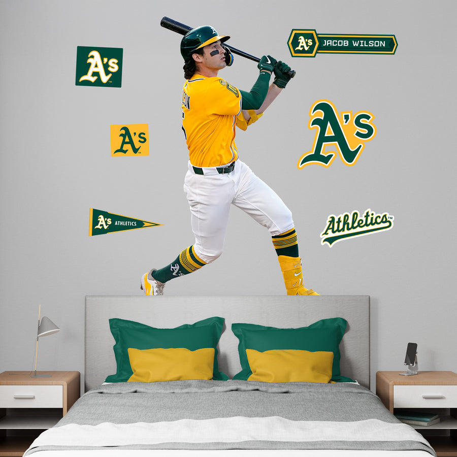 Jacob Wilson - RealBig Collection - Official MLB - Athletics - Reusable Vinyl Wall Decals