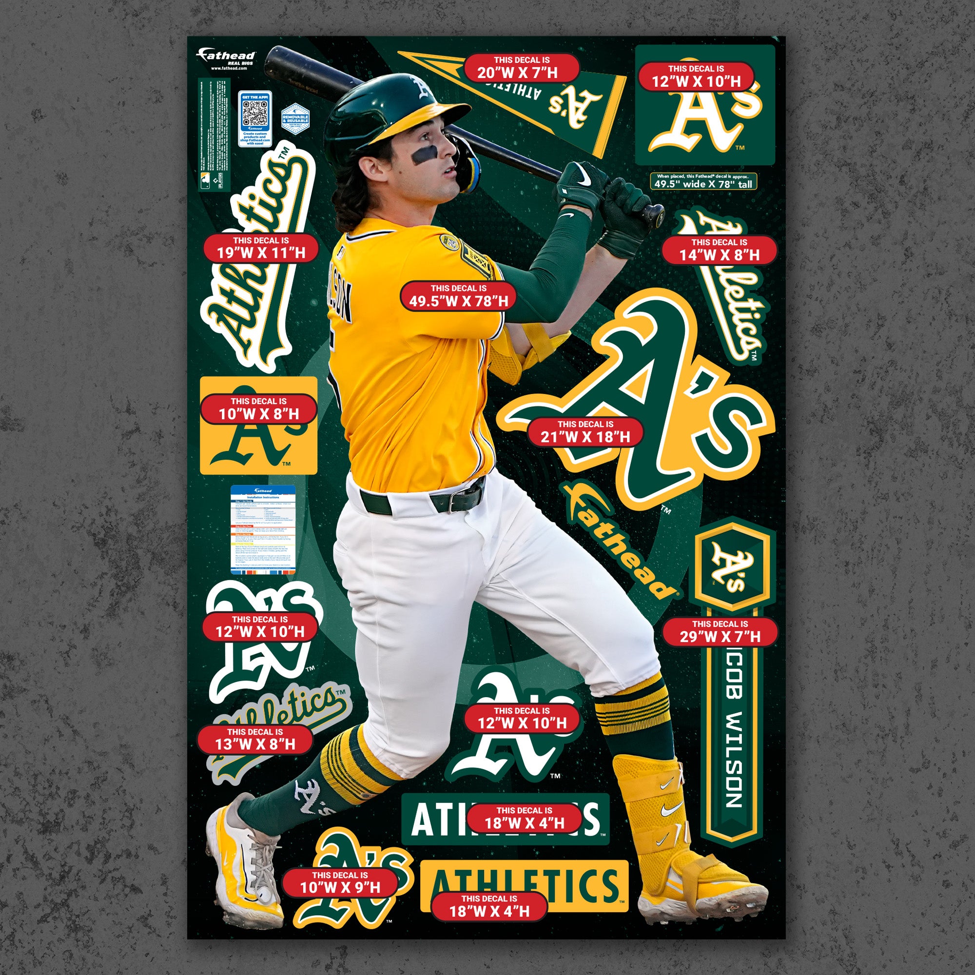 Jacob Wilson Autoghraph Jacob Wilson - RealBig Collection - Official MLB - Athletics - Reusabl ...