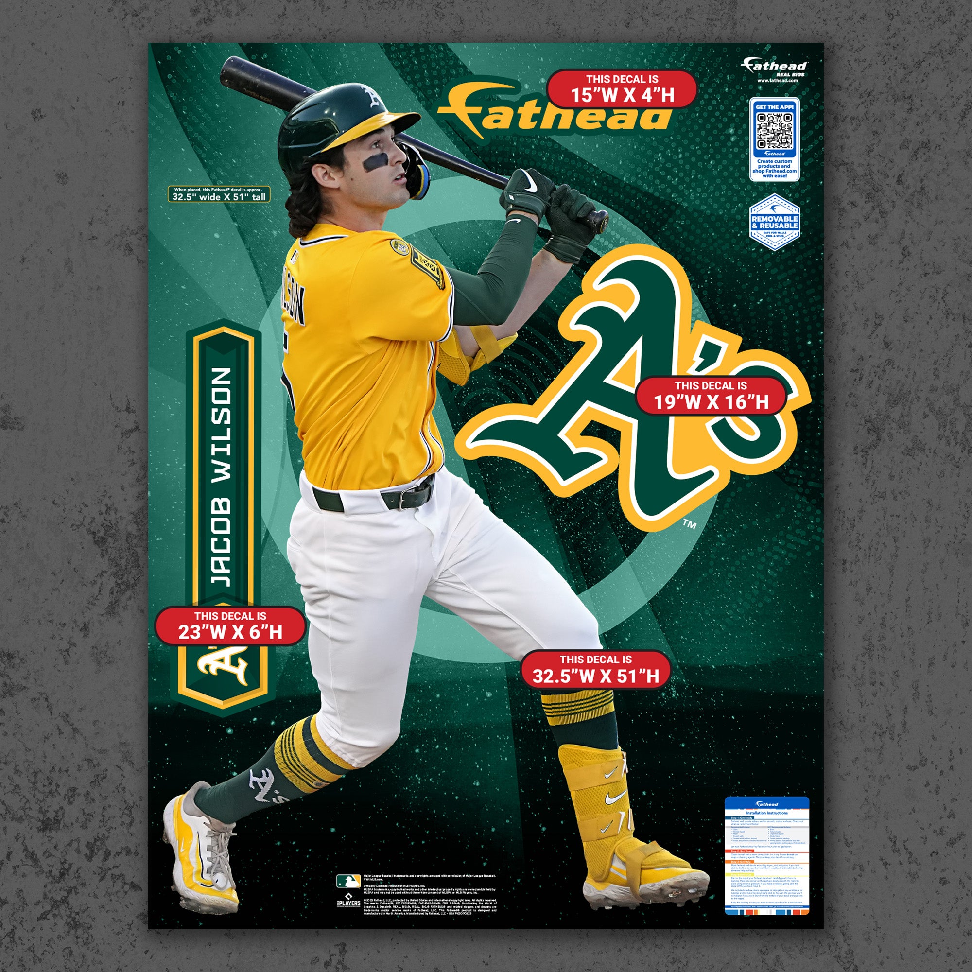 Jacob Wilson Autoghraph Jacob Wilson - RealBig Collection - Official MLB - Athletics - Reusabl ...