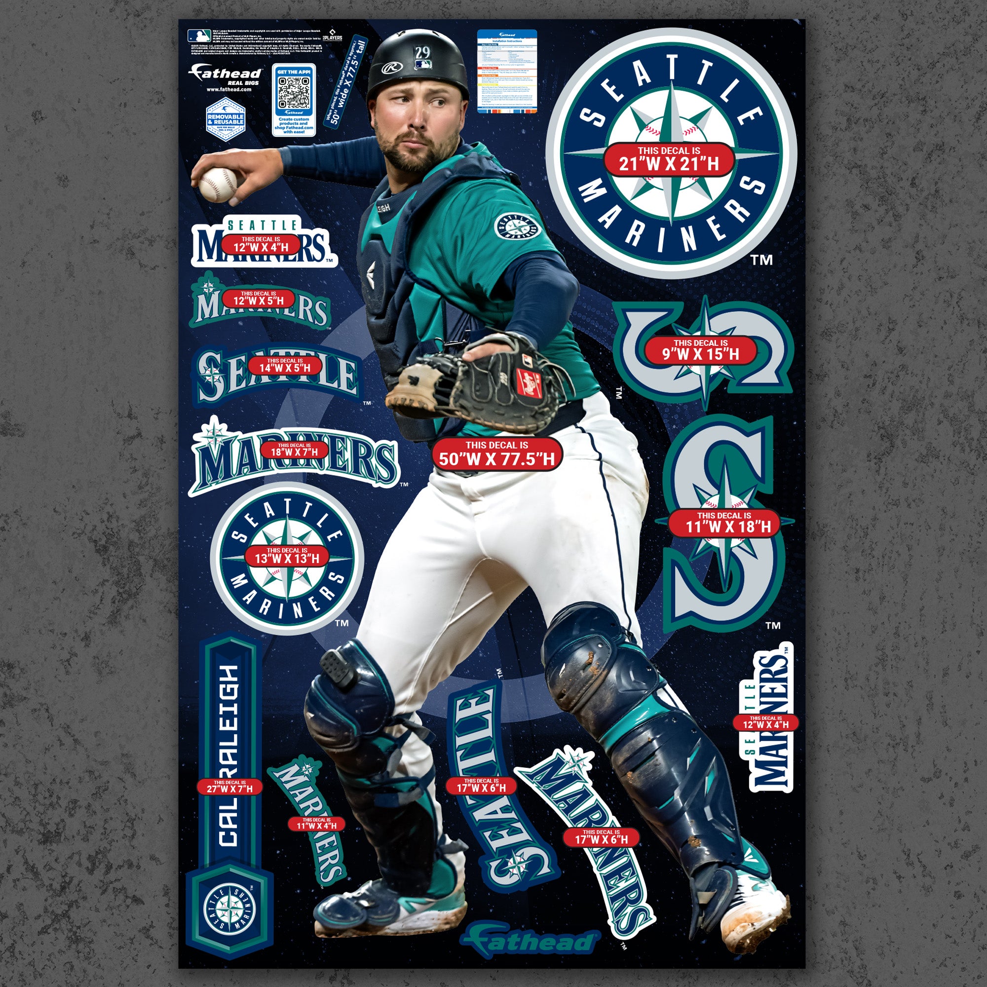 Cal Raleigh - RealBig Catcher Collection - Official MLB - Seattle Mari ...