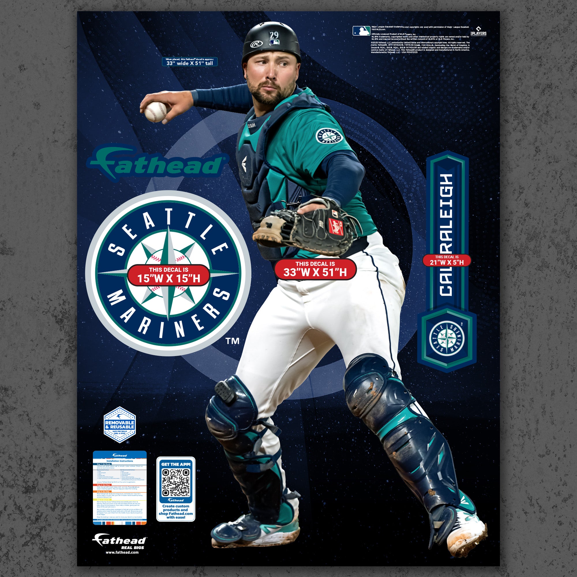 Cal Raleigh - RealBig Catcher Collection - Official MLB - Seattle Mari ...