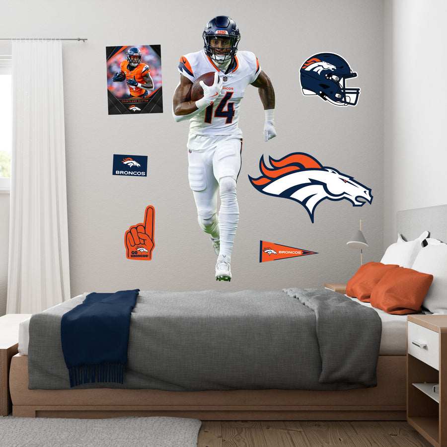 Courtland Sutton - RealBig Collection - Official NFL - Denver Broncos - Reusable Vinyl Wall Decals