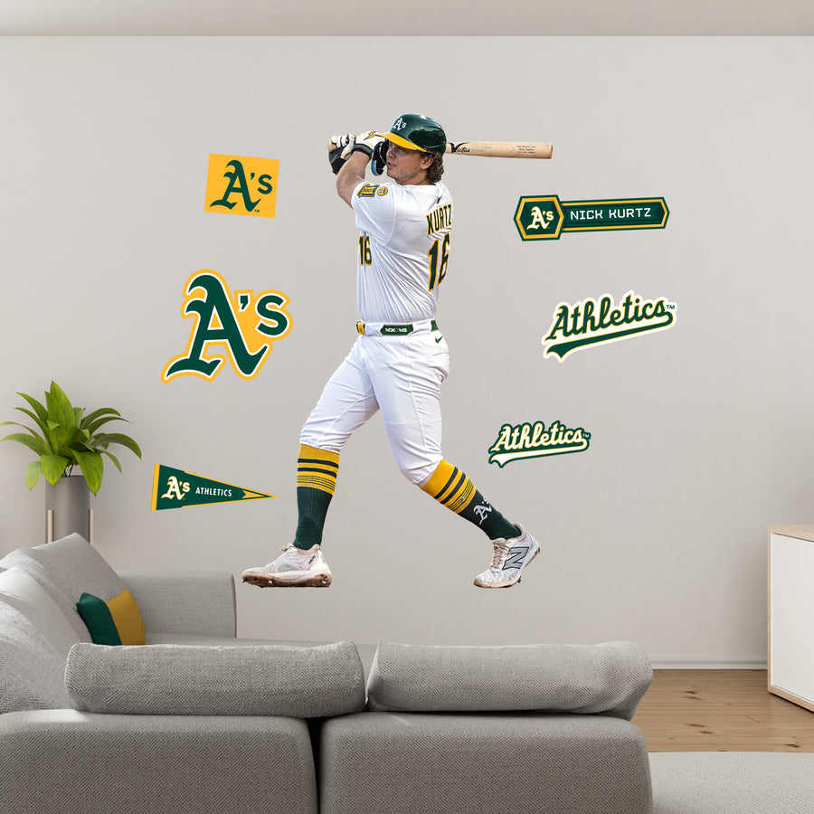 Nick Kurtz - RealBig Collection - Official MLB - Athletics - Reusable Vinyl Wall Decals
