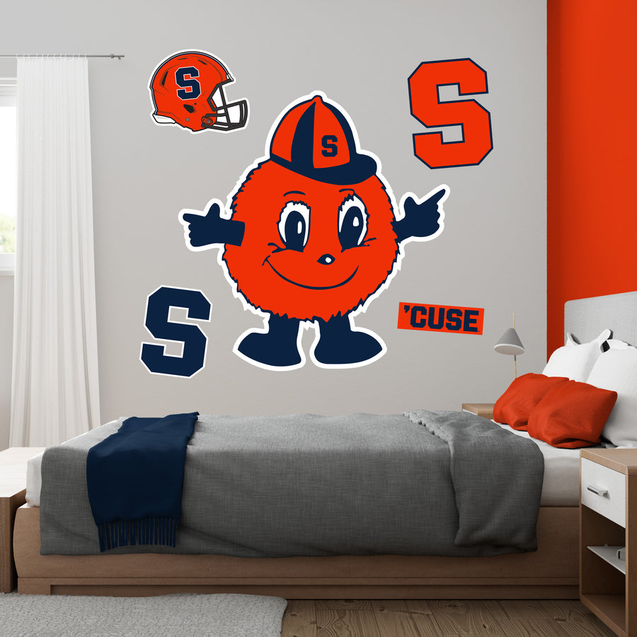 Otto - RealBig Illustrated Mascot Collection - Official NCAA - Syracuse Orange - Reusable Vinyl Wall Decals