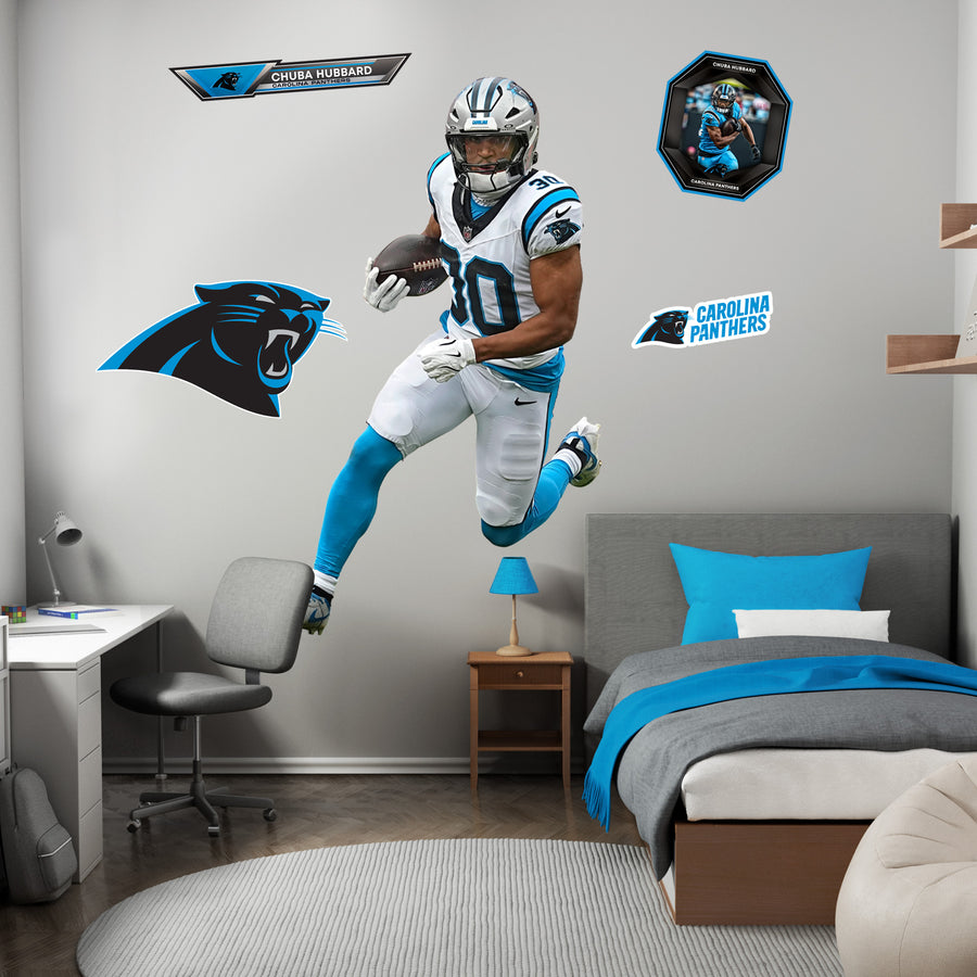 Chuba Hubbard - RealBig Collection - Official NFL - Carolina Panthers - Reusable Vinyl Wall Decals