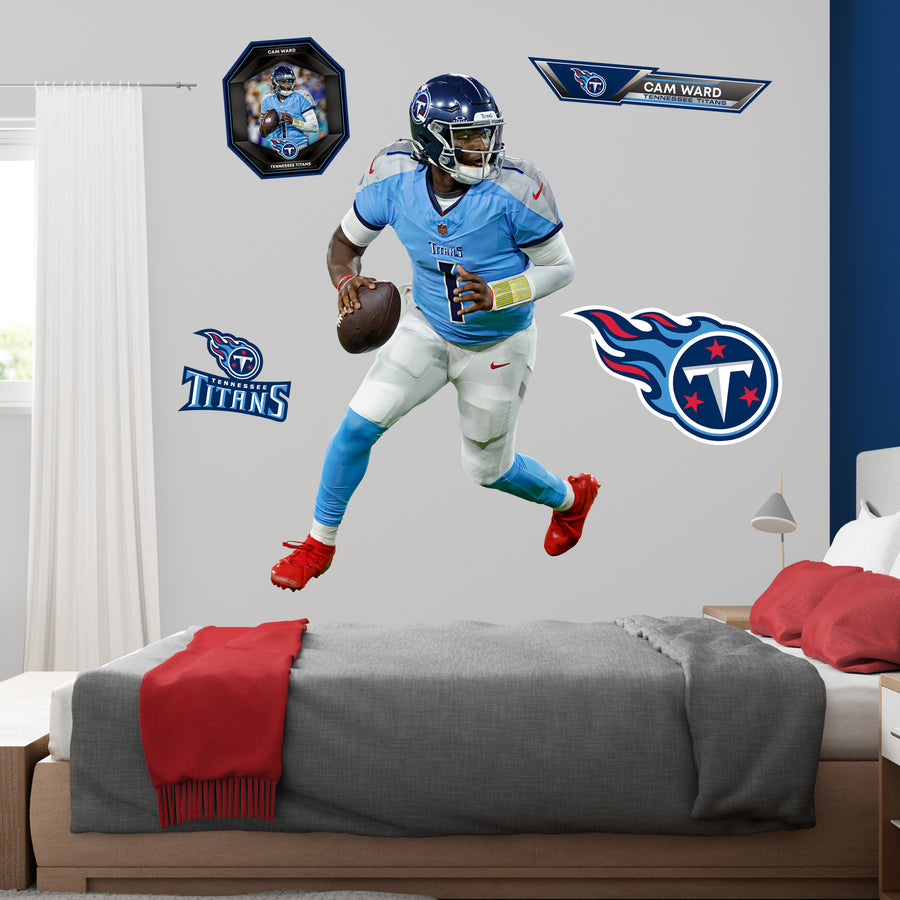 Cam Ward - RealBig Rookie Year Collection - Official NFL - Tennessee Titans - Reusable Vinyl Wall Decals