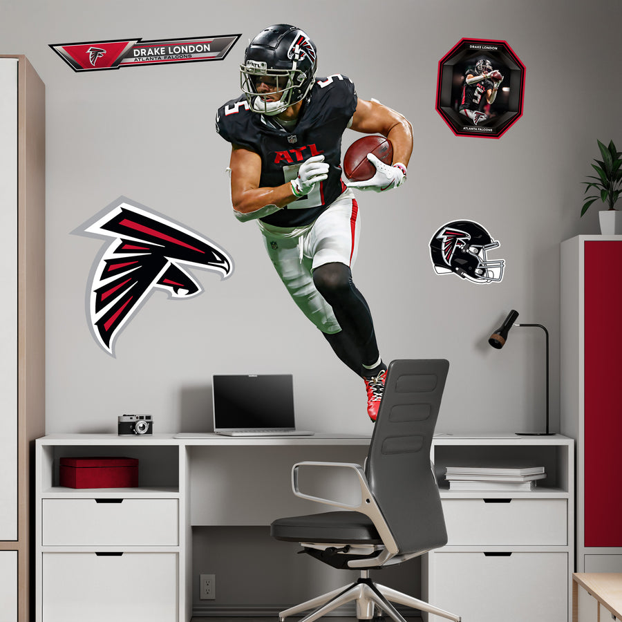 Drake London - RealBig Collection - Official NFL - Atlanta Falcons - Reusable Vinyl Wall Decals