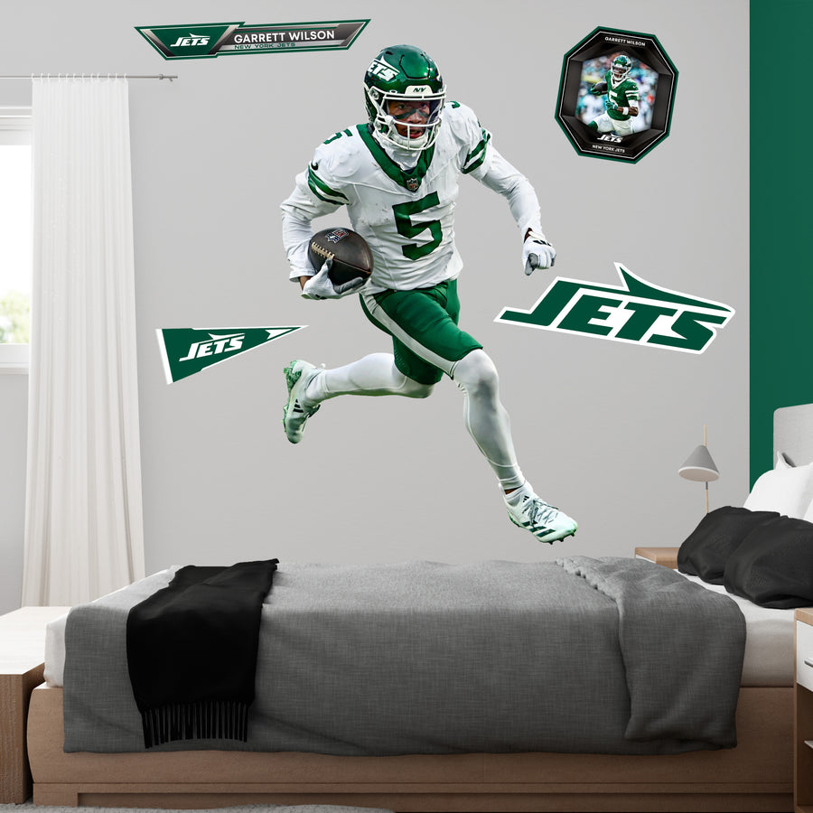 Garrett Wilson - RealBig Collection - Official NFL - New York Jets - Reusable Vinyl Wall Decals