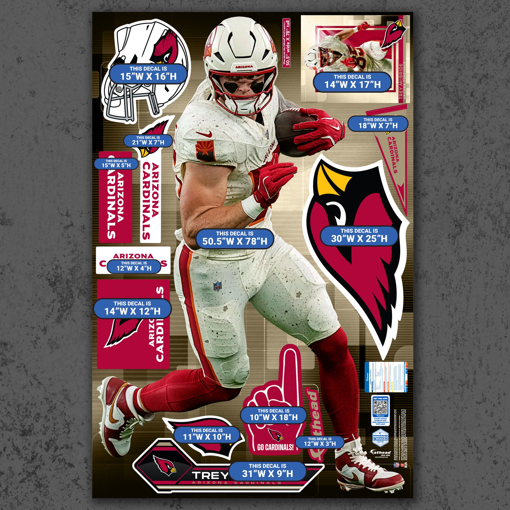 Trey McBride - RealBig Rivalry Uniform Collection - Official NFL - Ari ...