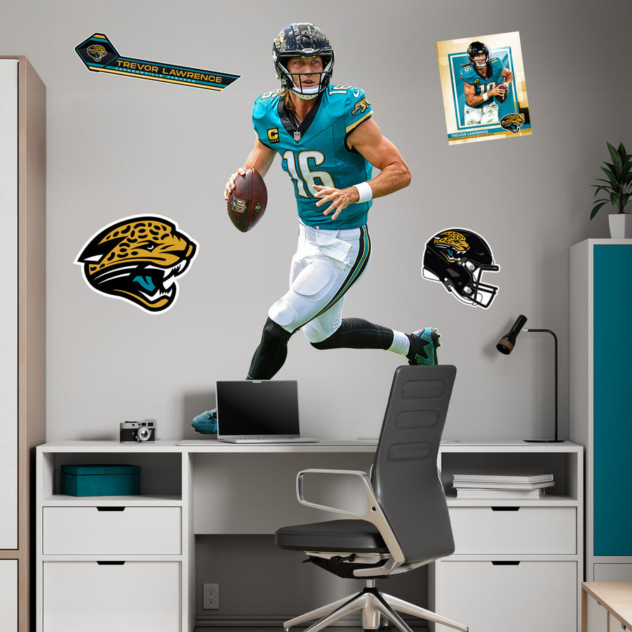 Trevor Lawrence - RealBig Throwback Collection - Official NFL - Jacksonville Jaguars - Reusable Vinyl Wall Decals