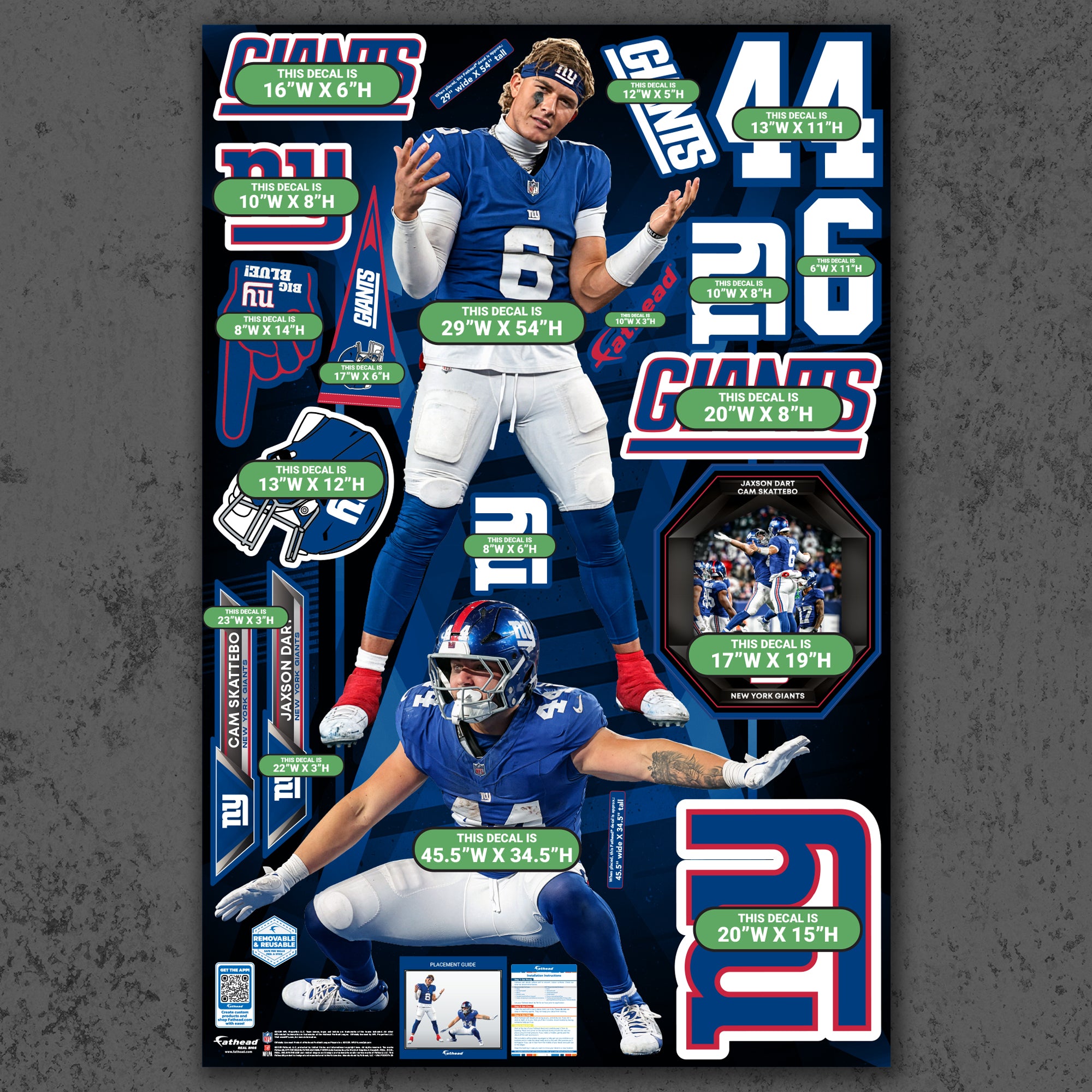 Jaxson Dart and Cam Skattebo - RealBig 44+6 Collection - Official