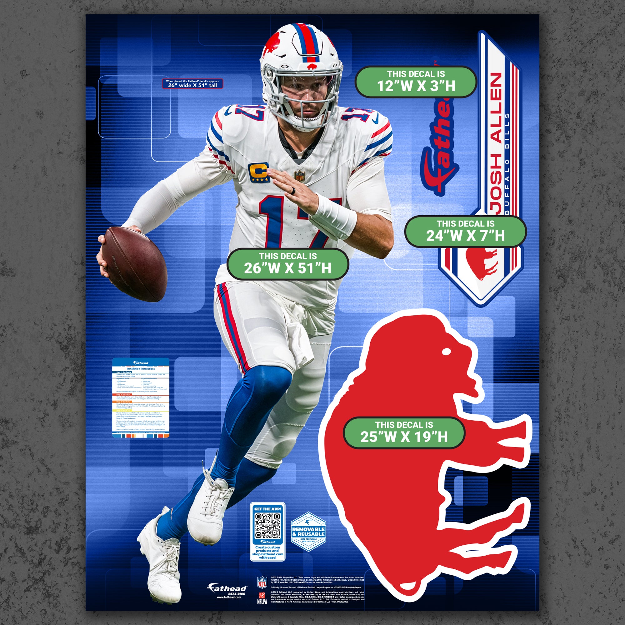 Josh Allen - RealBig Throwback Collection - Official NFL - Buffalo Bil ...
