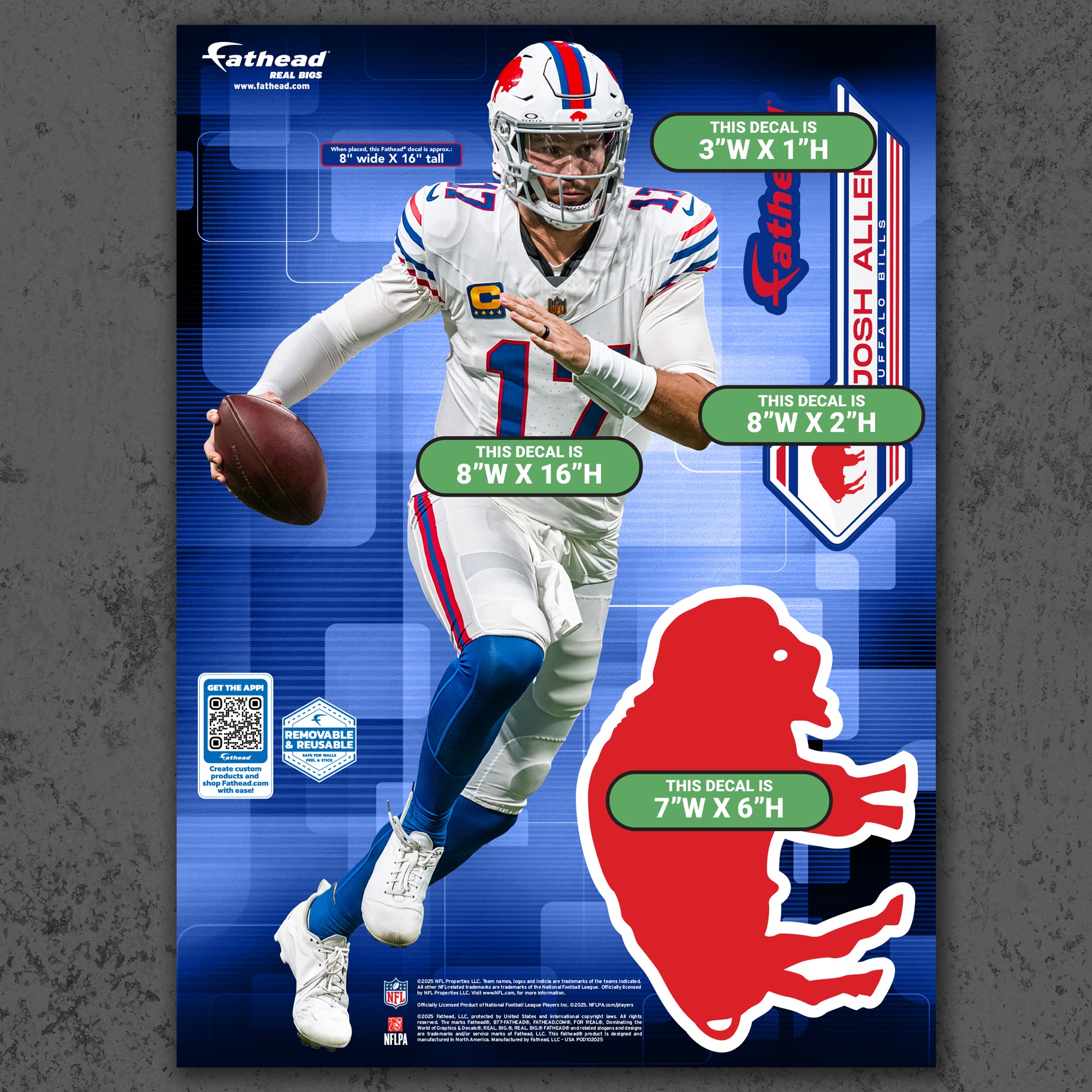 Josh Allen - RealBig Throwback Collection - Official NFL - Buffalo Bil ...