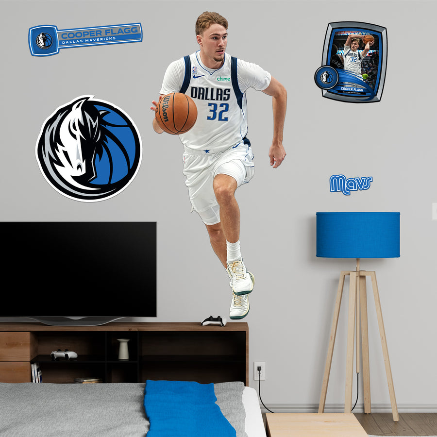 Cooper Flagg - RealBig Collection - Official NBA - Dallas Mavericks - Reusable Vinyl Wall Decals