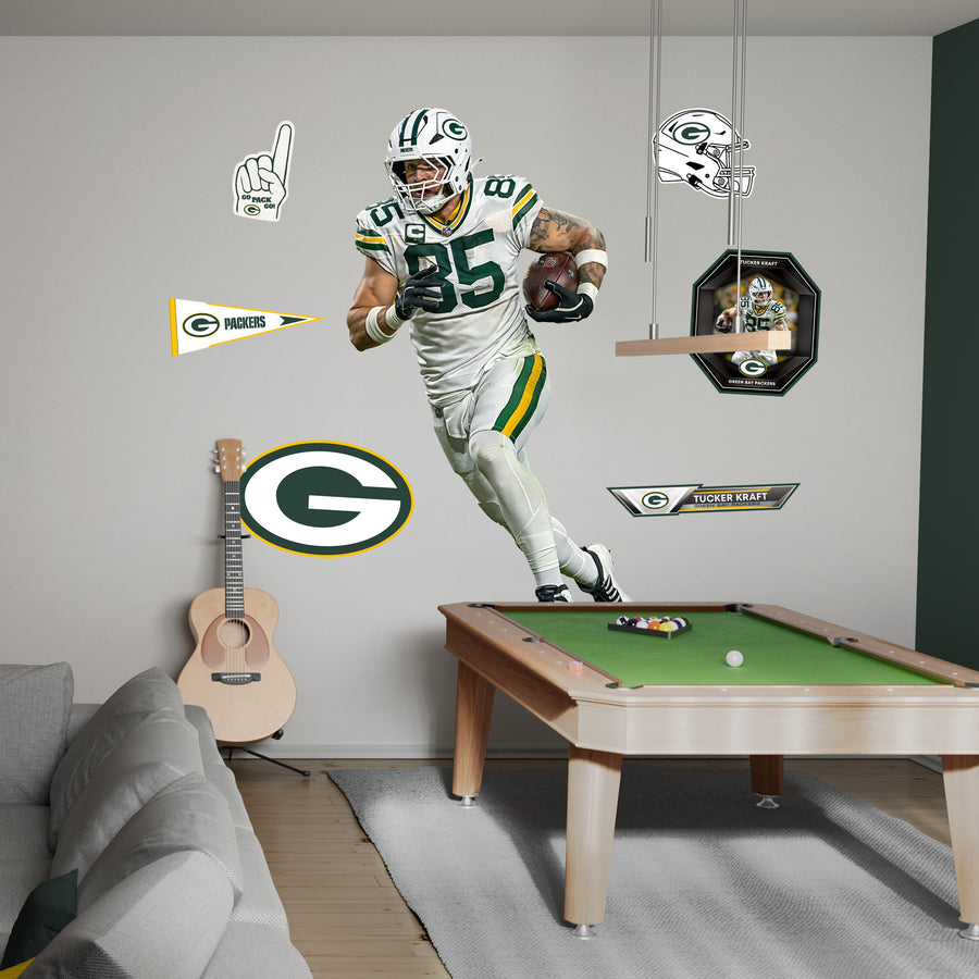 Tucker Kraft - RealBig Winter Warning Collection - Official NFL - Green Bay Packers - Reusable Vinyl Wall Decals