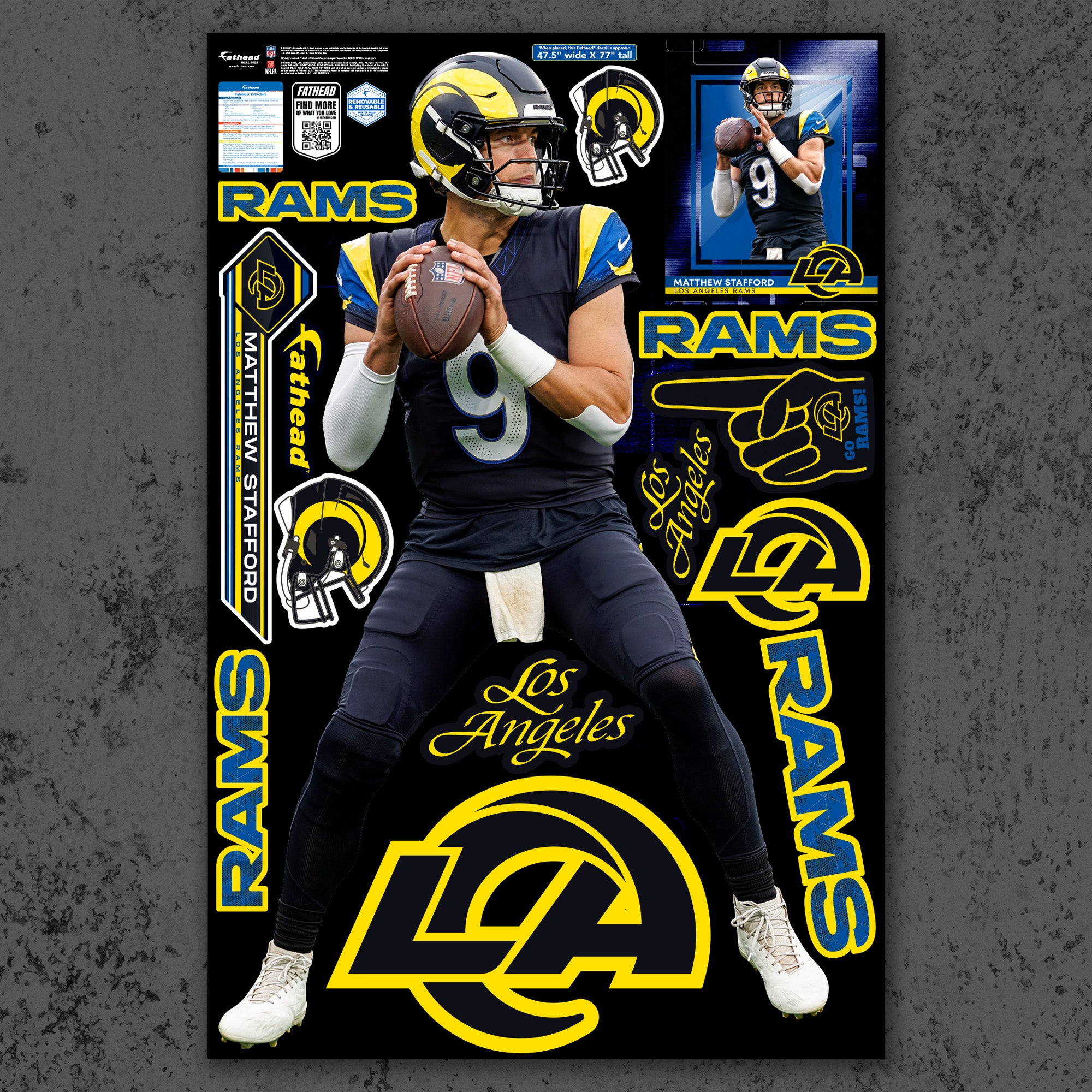 Matthew Stafford - RealBig Rivalry Uniform Collection - Official NFL ...