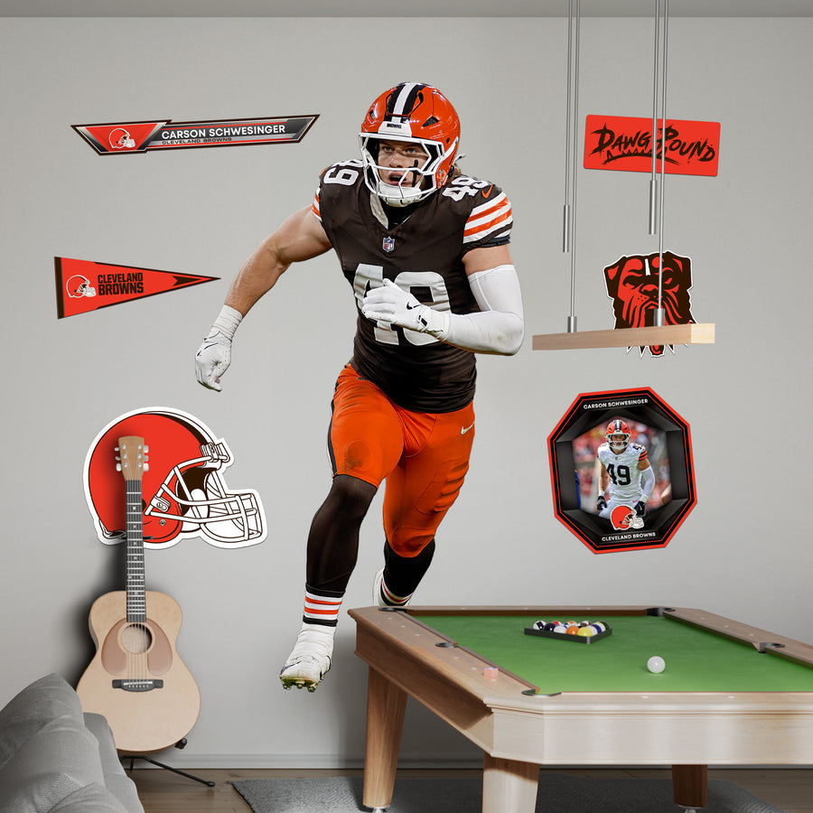 Carson Schwesinger - RealBig Collection - Official NFL - Cleveland Browns - Reusable Vinyl Wall Decals