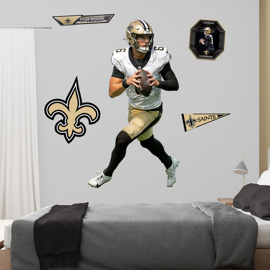Tyler Shough - RealBig Collection - Official NFL - New Orleans Saints - Reusable Vinyl Wall Decals