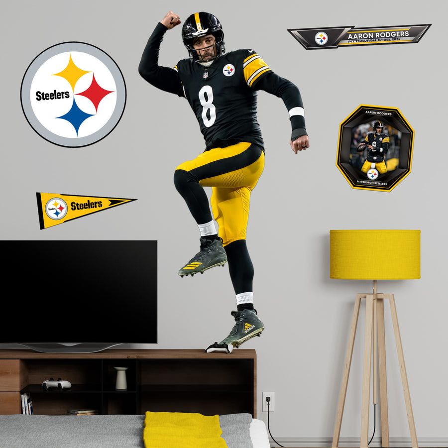 Aaron Rodgers - RealBig Celebration Collection - Official NFL - Pittsburgh Steelers - Reusable Vinyl Wall Decals