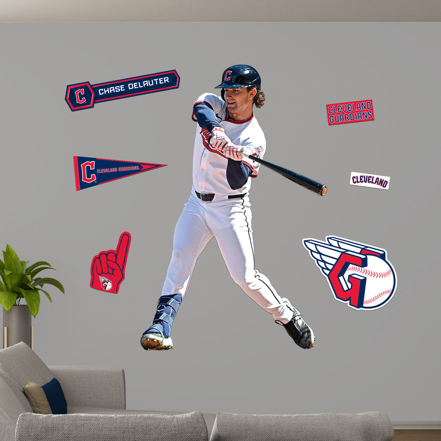 Chase Delauter - RealBig Collection - Official MLB - Cleveland Guardians - Reusable Vinyl Wall Decals
