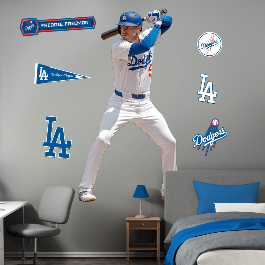 Freddie Freeman - RealBig At Bat Collection - Official MLB - Los Angeles Dodgers - Reusable Vinyl Wall Decals