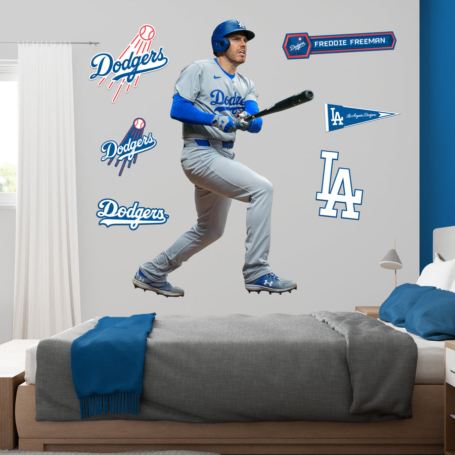 Freddie Freeman - RealBig Swing Collection - Official MLB - Los Angeles Dodgers - Reusable Vinyl Wall Decals