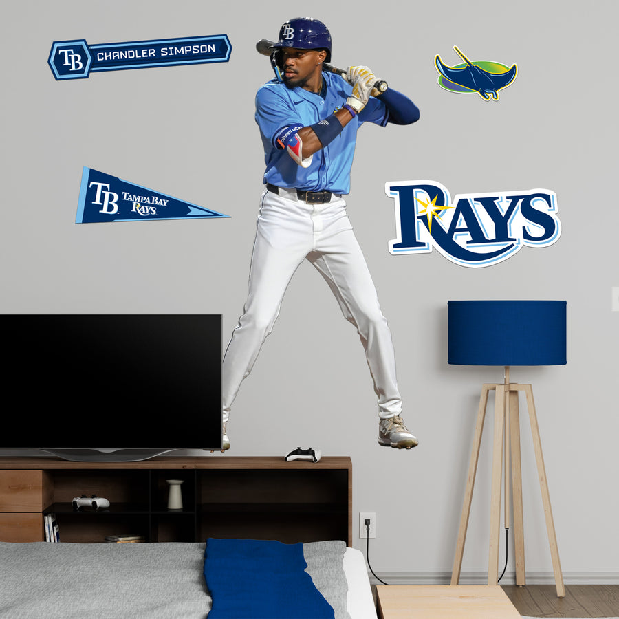 Chandler Simpson - RealBig Collection - Official MLB - Tampa Bay Rays - Reusable Vinyl Wall Decals