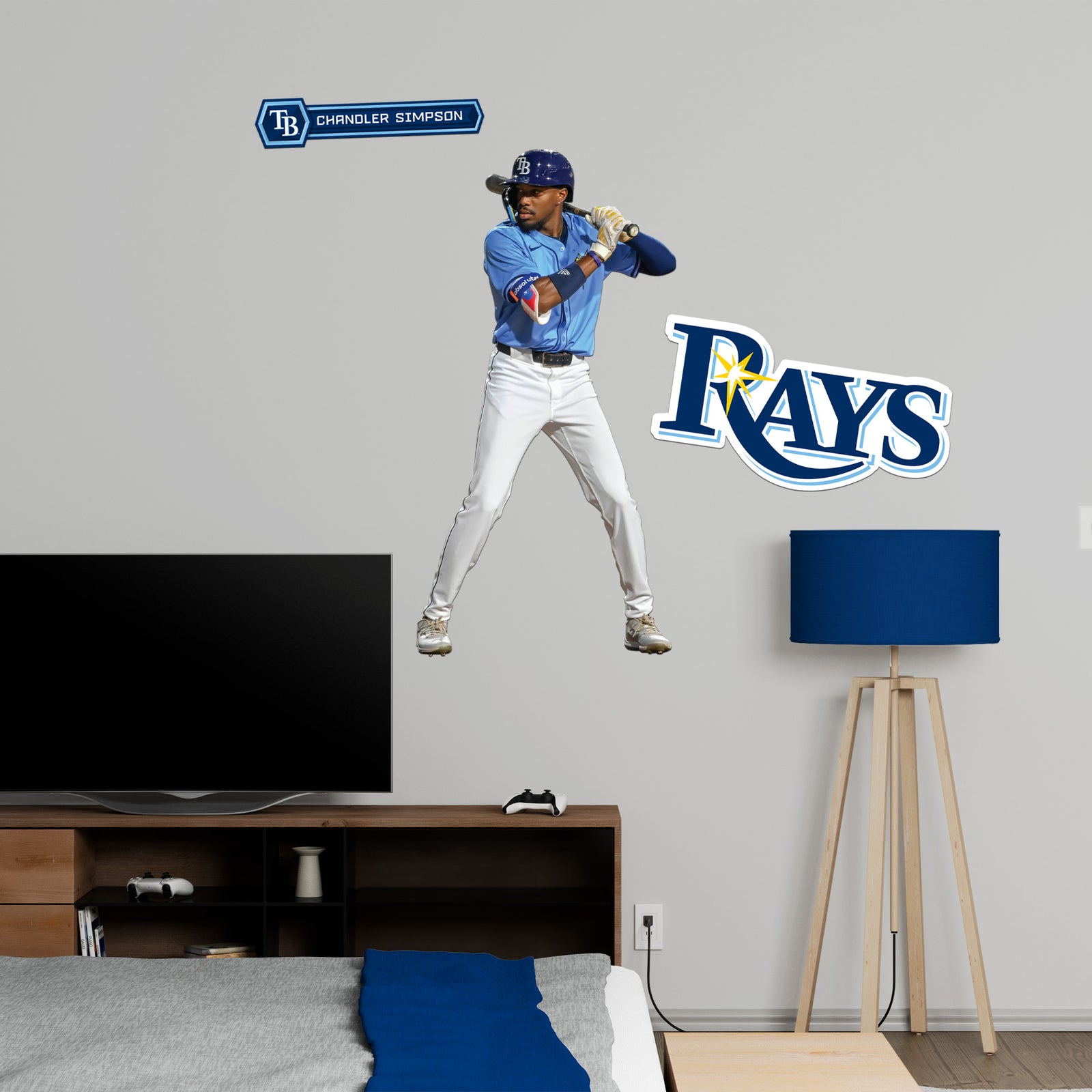 Tb Rays Window Sticker Chandler Simpson - RealBig Collection - Official MLB - Tampa Bay Rays ...