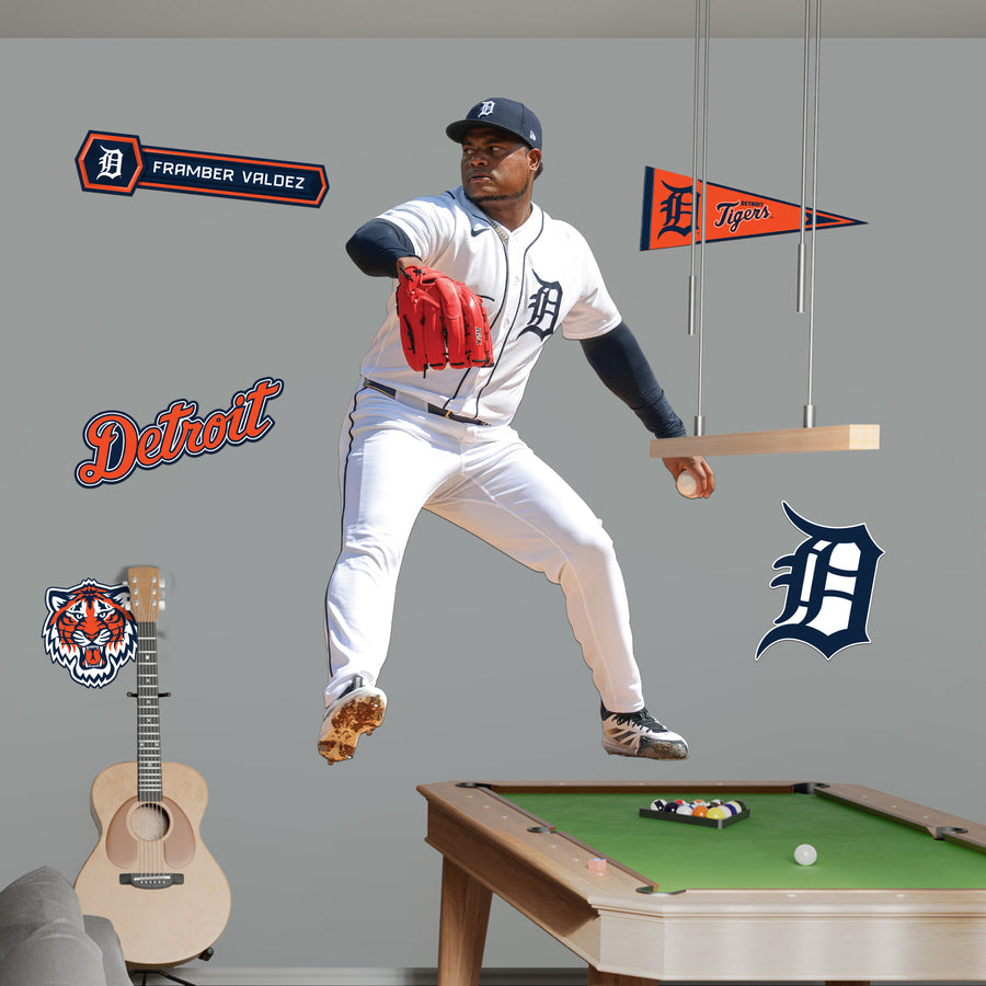 Framber Valdez - RealBig Collection - Official MLB - Detroit Tigers - Reusable Vinyl Wall Decals