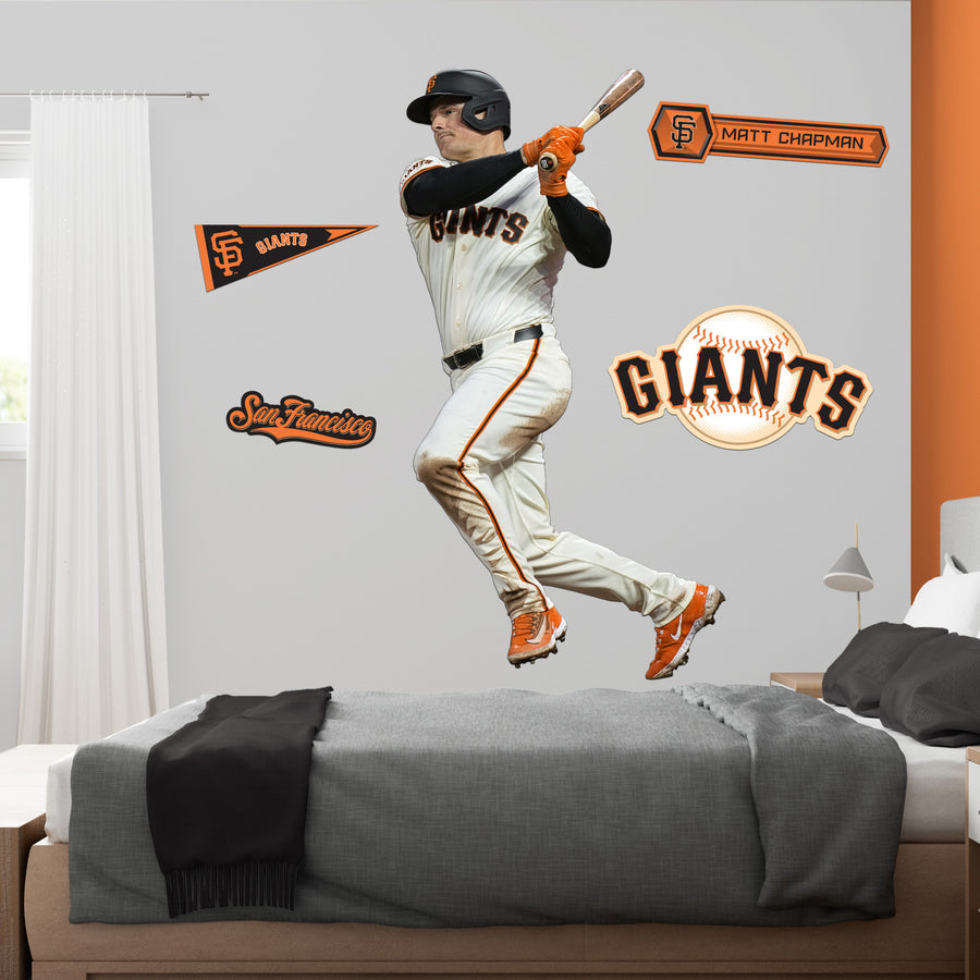 Matt Chapman - RealBig Collection - Official MLB - San Francisco Giants - Reusable Vinyl Wall Decals