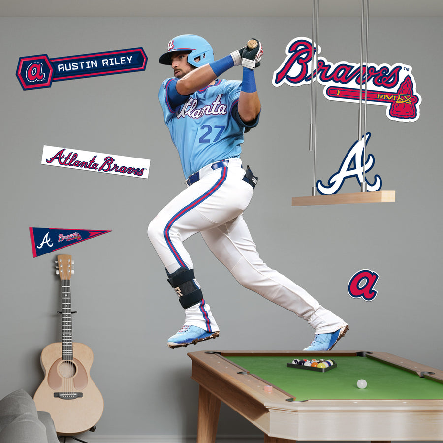 Austin Riley - RealBig City Connect Collection - Official MLB - Atlanta Braves - Reusable Vinyl Wall Decals