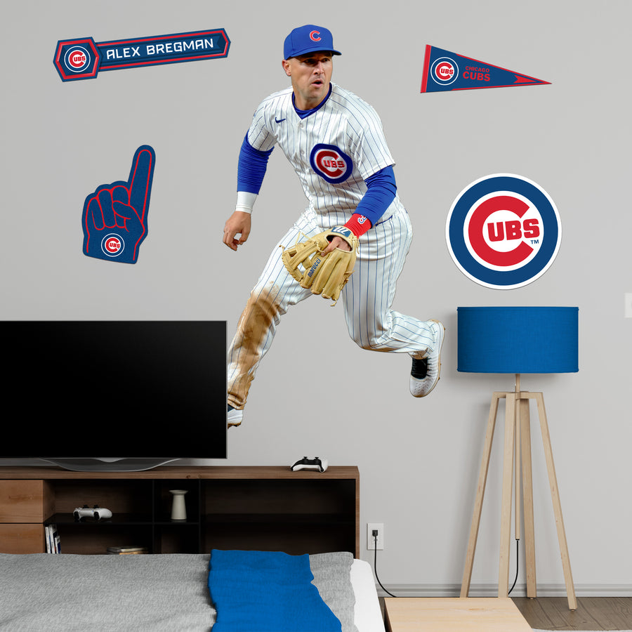 Alex Bregman - RealBig Fielding Collection - Official MLB - Chicago Cubs - Reusable Vinyl Wall Decals