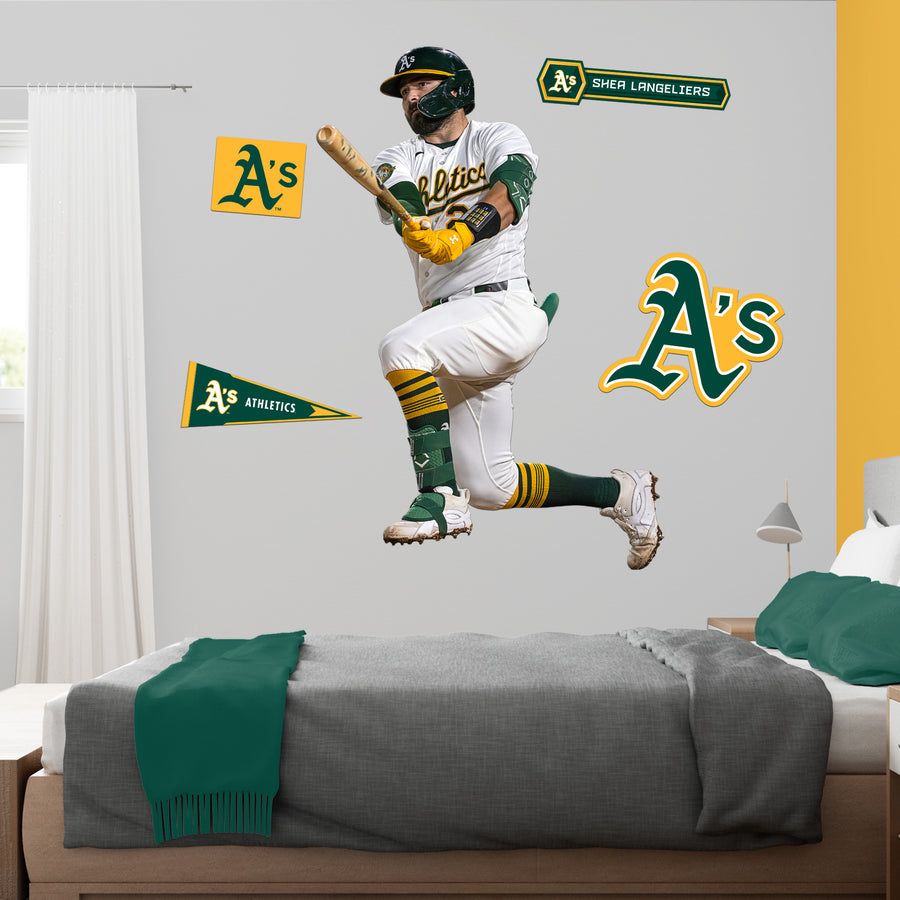 Shea Langeliers - RealBig Collection - Official MLB - Athletics - Reusable Vinyl Wall Decals
