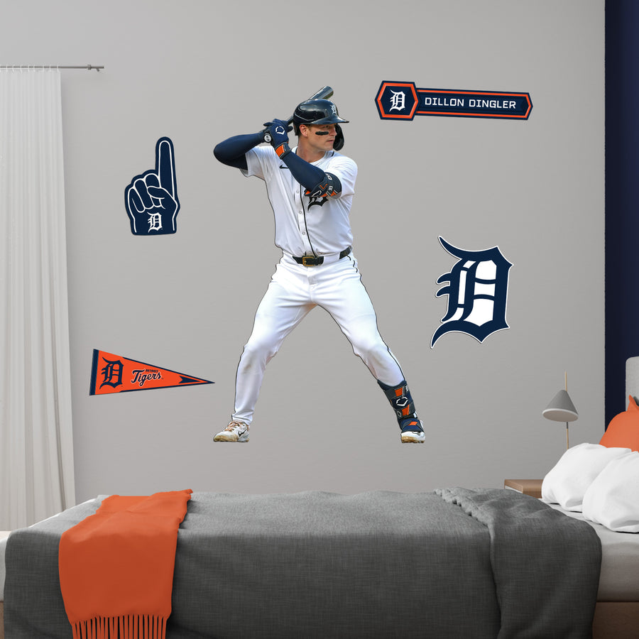 Dillon Dingler - RealBig Collection - Official MLB - Detroit Tigers - Reusable Vinyl Wall Decals