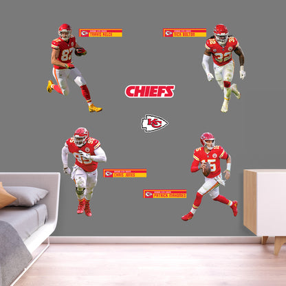 Kansas City Chiefs - RealBig Team Collection - Official NFL - Reusable Vinyl Wall Decals