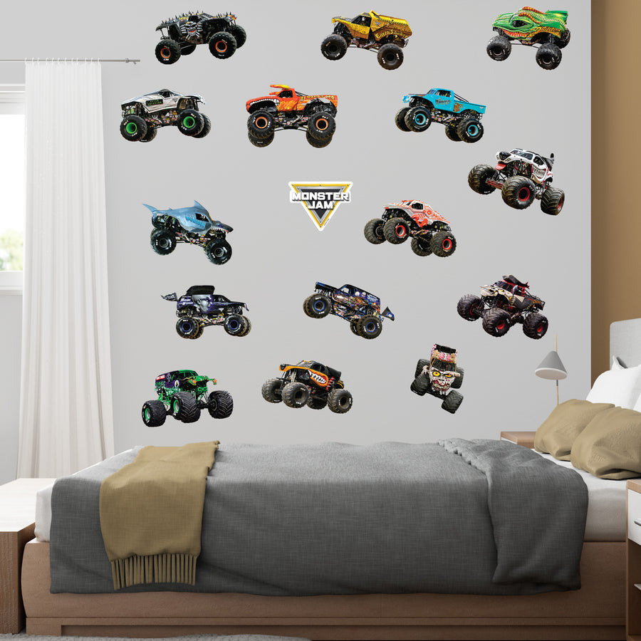 Monster Jam Trucks - RealBig Collection - Official Monster Jam - Reusable Vinyl Wall Decals