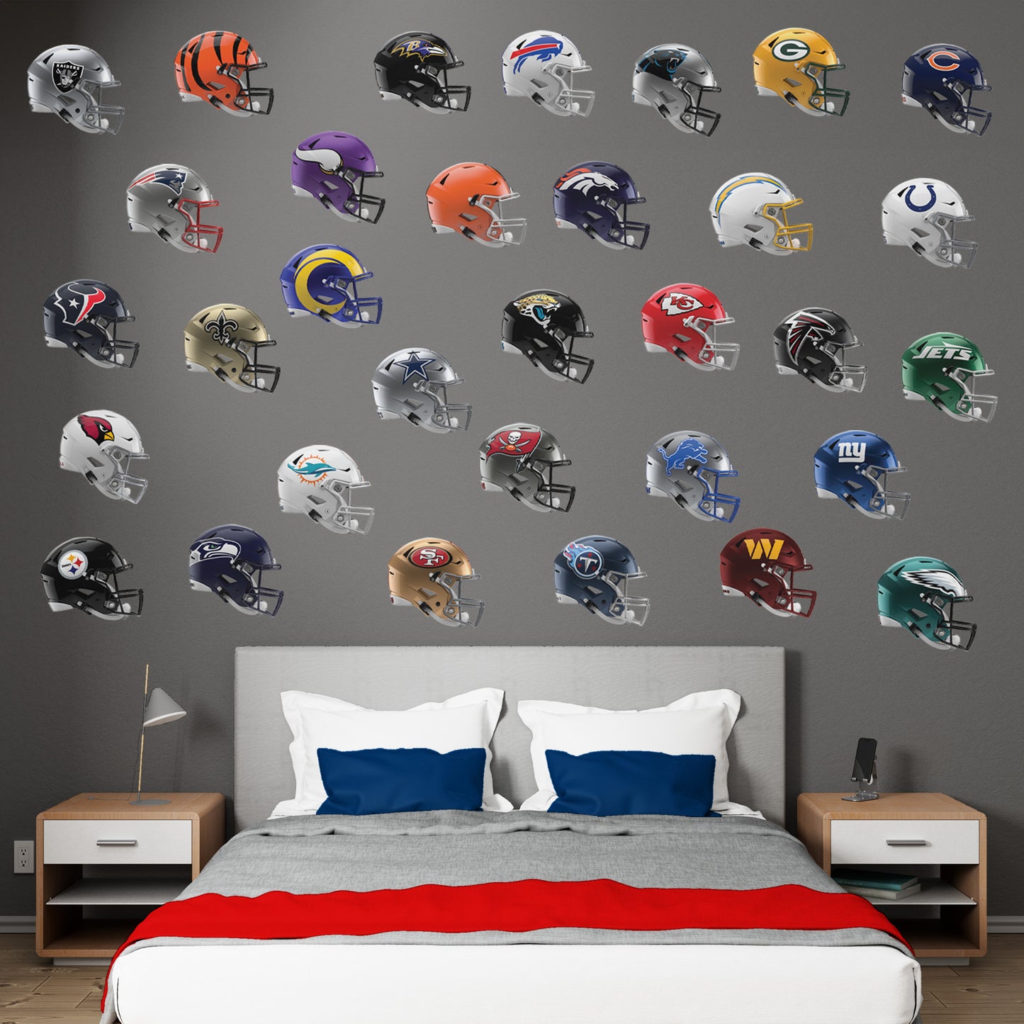 NFL Teams - RealBig Helmet Collection - Official NFL - Reusable Vinyl Wall Decals