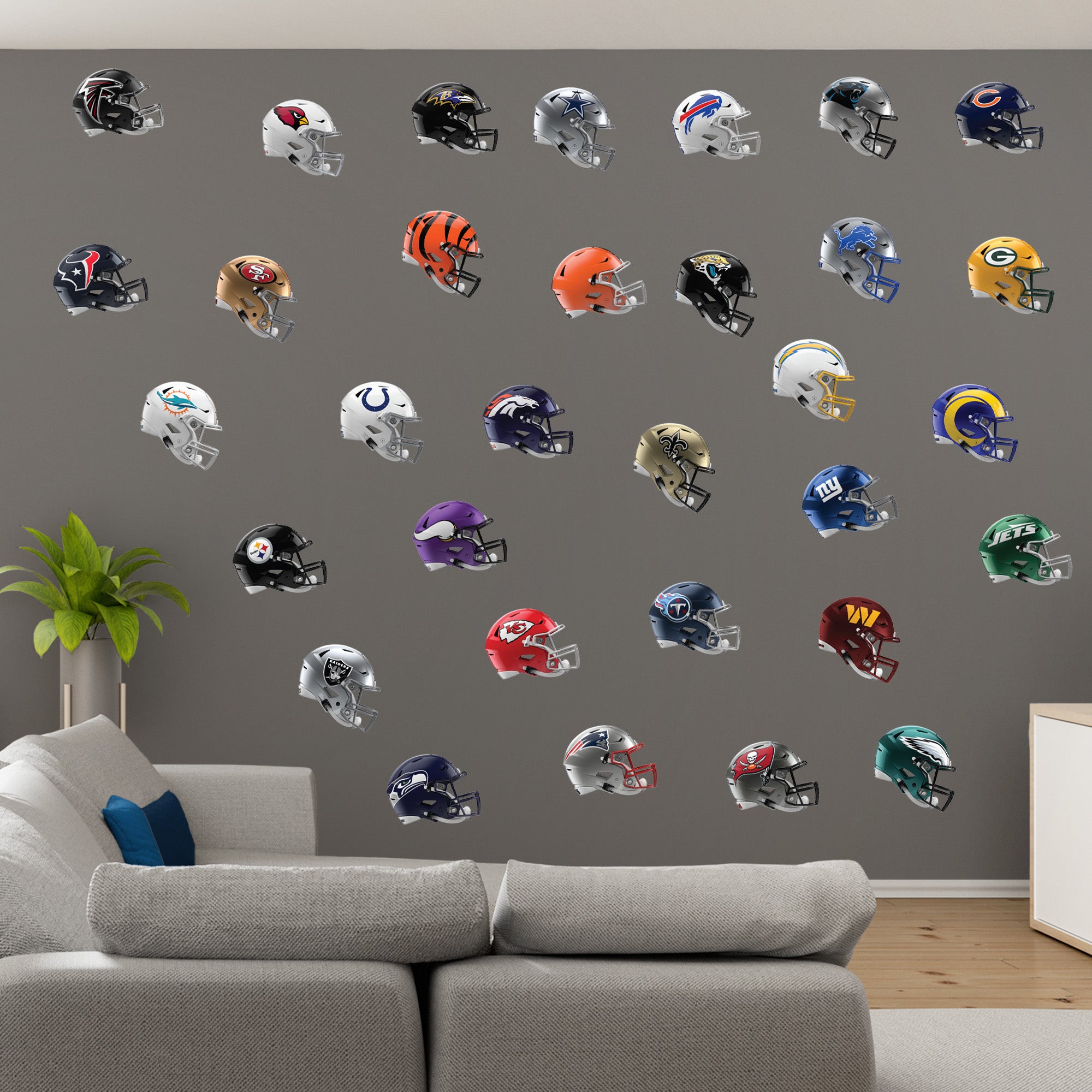Cc Fathead NFL Team Helmets - RealBig Helmet Collection - Official NFL - Reusable ...