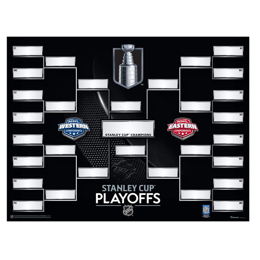 NHL - Playoffs Bracket - Dry Erase Product - Official NHL - Reusable Vinyl Wall Decal